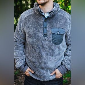Buffalo Jackson kodiak fleece pullover - gunmetal - so soft large